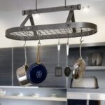 Estante ovalado para macetas de techo Enclume PR16bwg HS 3 pies acero martillado
