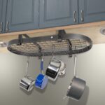 Estante ovalado para ollas de techo bajo Enclume Premier PR12wg HS acero martillado organizador cocina