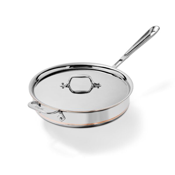 Cacerola con tapa All Clad Groupe SEB 6403 11644640323 acero inoxidable de 5 capas plateado apta para lavavajillas