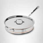 Cacerola con tapa All Clad Groupe SEB 6403 11644640323 acero inoxidable de 5 capas plateado apta para lavavajillas