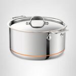 Olla Alta Stockpot All Clad 11644650827 Copper Core Acero Inoxidable 5 Capas 8 Cuartos Color Plata Apta para Inducción y