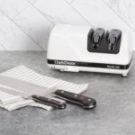 Chef'sChoice - Afiladores de cuchillos eléctricos profesionales FlexHone/Strop con abrasivos de diamante 100% y guías de