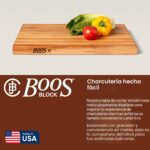 Tabla para Picar de Madera John Boos R03 Bloque de Carnicero Rectangular de Arce Reversible 20 x 15 Pulgadas Grosor de 1