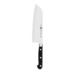 ZWILLING J.A. Henckels Cuchillo Santoku profesional "S", acanalado, 7", Negro 31120-183