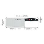 Cuchillo de Carnicero Chino ZWILLING TWIN Signature 30795-183 7 Pulgadas Acero Inoxidable Negro