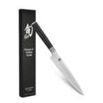 Shun Cuchillo de cocina clásico de 6 pulgadas, estrecho, de hoja recta, perfecto para cortes precisos, ideal para prepar