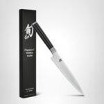 Shun Cuchillo de cocina clásico de 6 pulgadas, estrecho, de hoja recta, perfecto para cortes precisos, ideal para prepar