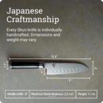 Cuchillo Santoku Shun Classic DM0718 7 Pulgadas Tierra Hueca Acero VG-MAX