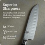 Cuchillo Santoku Shun Classic DM0718 7 Pulgadas Tierra Hueca Acero VG-MAX
