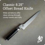 Shun Cutlery - Cuchillo clásico para pan de 8.25 pulgadas, las serraciones largas se deslizan a través del pan, ideal pa