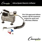 Champion Sports Electric Ball Inflator – Quiet High-PSI Air Compressor & Ball Pump for Sports Balls, 110–120V AC