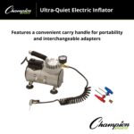 Champion Sports Electric Ball Inflator – Quiet High-PSI Air Compressor & Ball Pump for Sports Balls, 110–120V AC