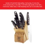 ZWILLING Twin Signature - Juego de cuchillos alemanes de 11 piezas con bloque, afilado para afeitar, fabricado en una fá