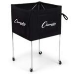 Champion Sports Volleyball Cart & Equipment Storage, Durable Aluminum Frame for High Volume Practices & Training Session