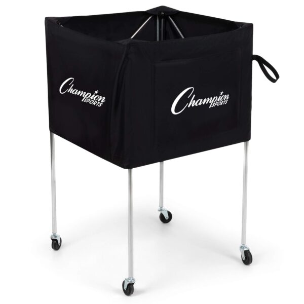 Champion Sports Volleyball Cart & Equipment Storage, Durable Aluminum Frame for High Volume Practices & Training Session