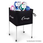 Champion Sports Volleyball Cart & Equipment Storage, Durable Aluminum Frame for High Volume Practices & Training Session