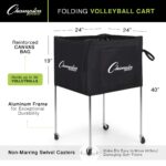 Champion Sports Volleyball Cart & Equipment Storage, Durable Aluminum Frame for High Volume Practices & Training Session