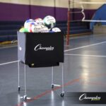 Champion Sports Volleyball Cart & Equipment Storage, Durable Aluminum Frame for High Volume Practices & Training Session