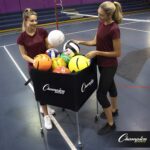 Champion Sports Volleyball Cart & Equipment Storage, Durable Aluminum Frame for High Volume Practices & Training Session