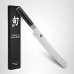Shun Cuchillo de pan clásico de 9 pulgadas, cuchillo serrado japonés hecho a mano, núcleo VG-MAX con revestimiento de ac