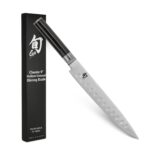 Shun Cutlery - Cuchillo clásico para cortar tierra hueca de 9 pulgadas, largo, hoja fina, permite cortes más limpios par