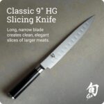 Shun Cutlery - Cuchillo clásico para cortar tierra hueca de 9 pulgadas, largo, hoja fina, permite cortes más limpios par