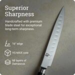 Shun Cutlery - Cuchillo clásico para cortar tierra hueca de 9 pulgadas, largo, hoja fina, permite cortes más limpios par
