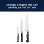 Juego de Cuchillos de Cocina Henckels Classic 31425-000 Acero Inoxidable 3 Piezas Cuchillo de Chef Utilitario y Pelador