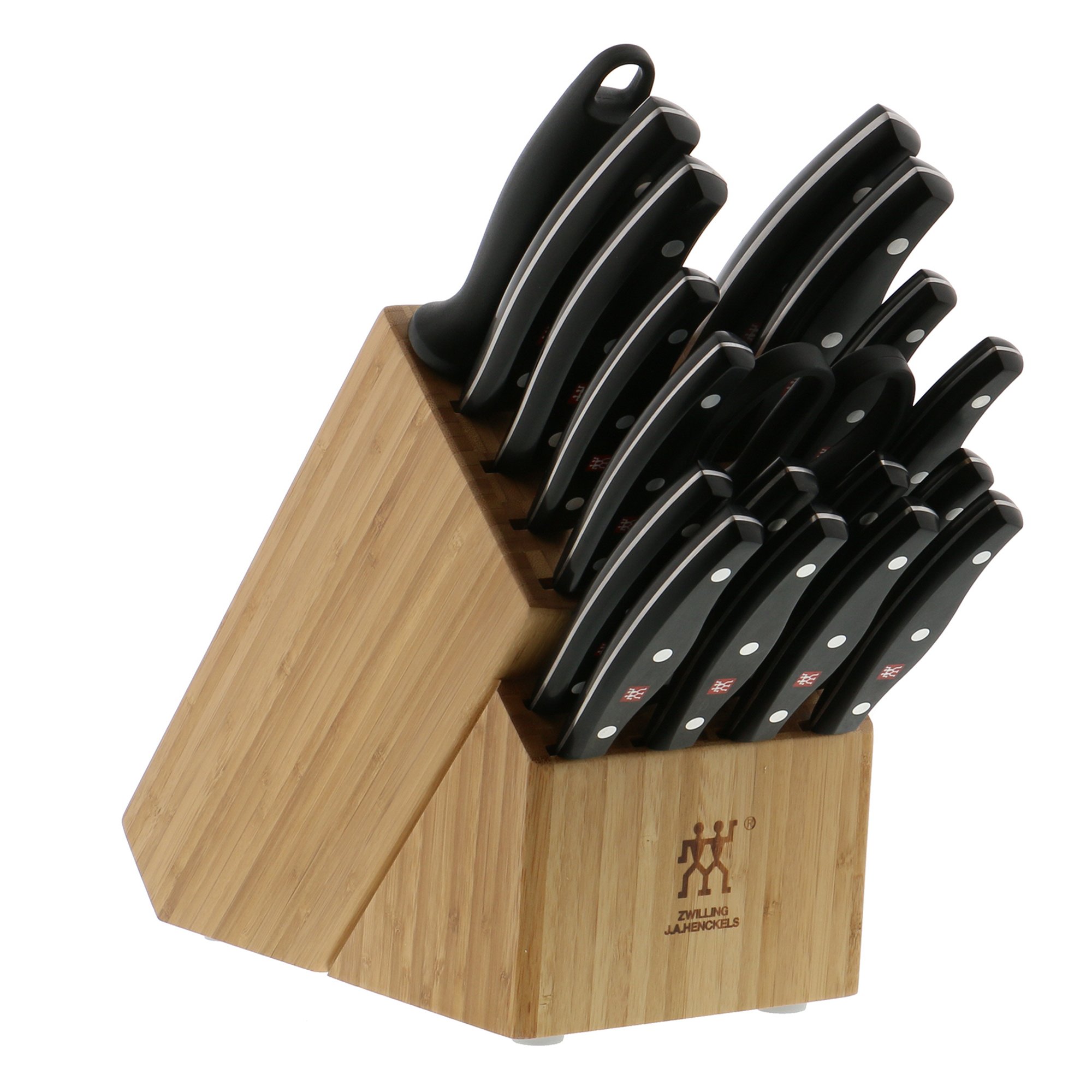 Version 1.0.0 ZWILLING Twin Signature - Juego de cuchillos alemanes de 19 piezas con bloque, fabricado en una fábrica alemana propieda