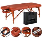 Master Massage Santana Pro - Mesa de masaje portátil de 31 pulgadas, amortiguación de espuma viscoelástica, paneles de p