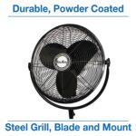 Ventilador de pedestal industrial Air King 9420 20 pulgadas 3 velocidades acero 120 voltios aprobado ETL OSHA