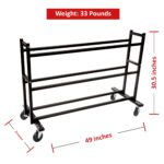BSN Carrito de bolas monstruo deportivo, 49 pulgadas de largo x 20 pulgadas de profundidad x 30.5 pulgadas de alto.