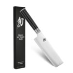 Shun Classic Cuchillo Nakiri de acero inoxidable de 6 1/2 pulgadas Kai DM0728