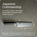 Shun Classic Cuchillo Nakiri de acero inoxidable de 6 1/2 pulgadas Kai DM0728