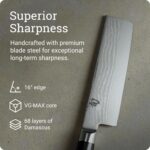 Shun Classic Cuchillo Nakiri de acero inoxidable de 6 1/2 pulgadas Kai DM0728