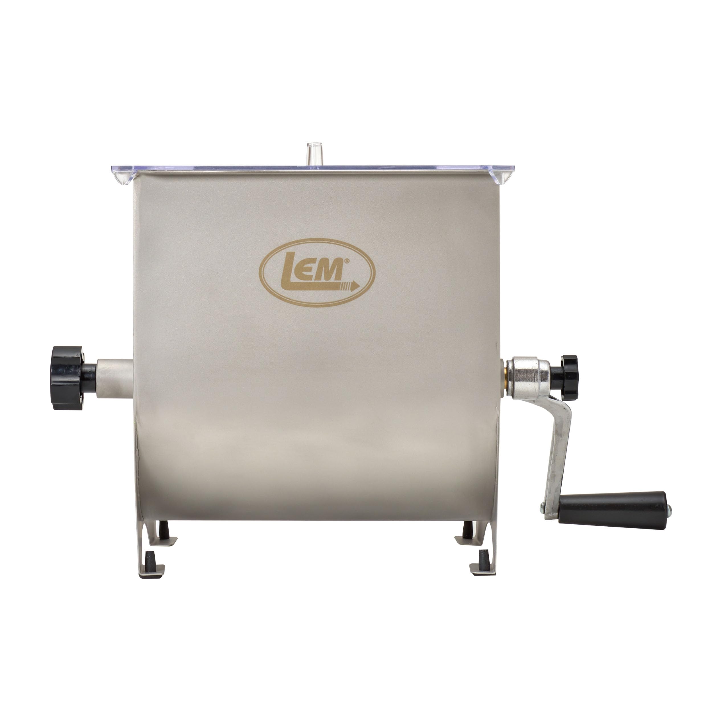 Version 1.0.0 LEM Products MightyBite Mezclador de carne manual de 20 libras de capacidad, en acero inoxidable, solo manual 654