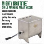 LEM Products MightyBite Mezclador de carne manual de 20 libras de capacidad, en acero inoxidable, solo manual 654