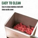LEM Products MightyBite Mezclador de carne manual de 20 libras de capacidad, en acero inoxidable, solo manual 654