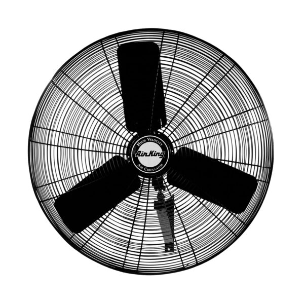 Ventilador de Pared Oscilante Industrial Air King 9035 – 30 Pulgadas, 1/4 HP, 7,400 CFM, 3 Velocidades, Negro