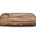 Ironwood Gourmet Kansas City - Tabla de tallar grande con canales de jugo, 22 x 15 x 2.5 pulgadas, madera de acacia 2810
