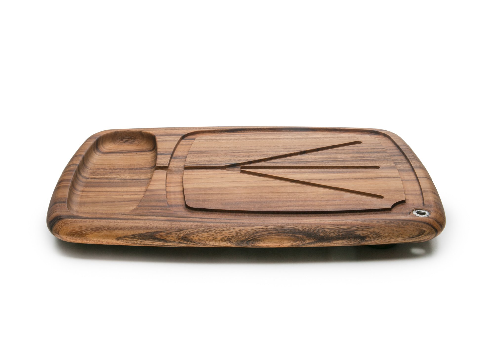 Version 1.0.0 Ironwood Gourmet Kansas City - Tabla de tallar grande con canales de jugo, 22 x 15 x 2.5 pulgadas, madera de acacia 2810
