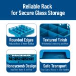 Estante para vasos Carlisle FoodService Products Opticlean RG1614 16 compartimentos 19.875x19.875x10.5 pulgadas restaura