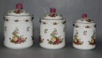 Juego de botes decorativos para cocina Old Country Roses Royal Albert OCRFUN21210 porcelana fina diseño rosas