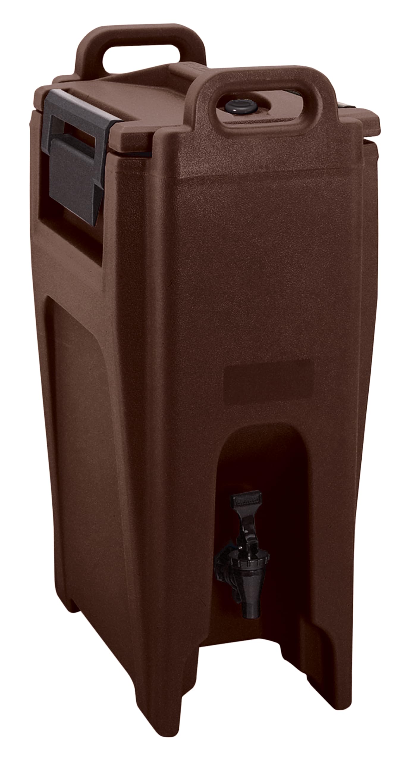 Version 1.0.0 Contenedor de bebidas isotérmico Cambro UC500UC500131 780305 Ultra Camtainer plástico aislado 5.25 galones marrón oscuro