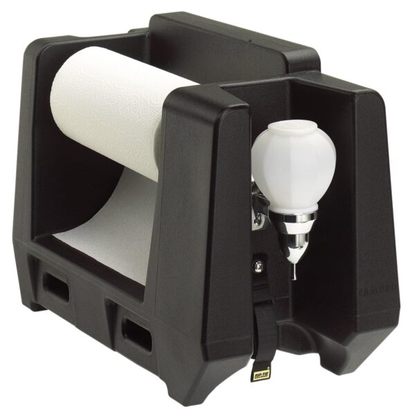 Estación de lavado de manos con dispensador de toallas de papel Cambro HWAPR-110 negro