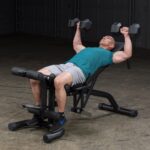 Body-Solid Banco de pesas ajustable con múltiples ángulos para gimnasio doméstico y comercial (FID46), banco plano, incl