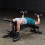 Body-Solid Banco de pesas ajustable con múltiples ángulos para gimnasio doméstico y comercial (FID46), banco plano, incl