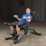 Body-Solid Banco de pesas ajustable con múltiples ángulos para gimnasio doméstico y comercial (FID46), banco plano, incl