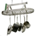 Estante ovalado para macetas de techo Enclume Premier PR16bwg SS acero inoxidable 3 pies