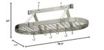 Estante ovalado para macetas de techo Enclume Premier PR16bwg SS acero inoxidable 3 pies